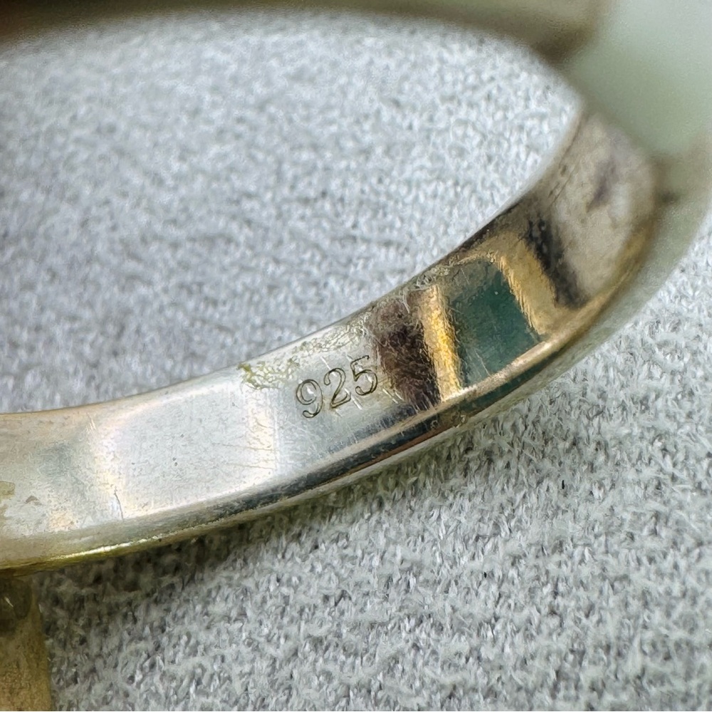 S925 Amazonite Adjustable Ring - image 3